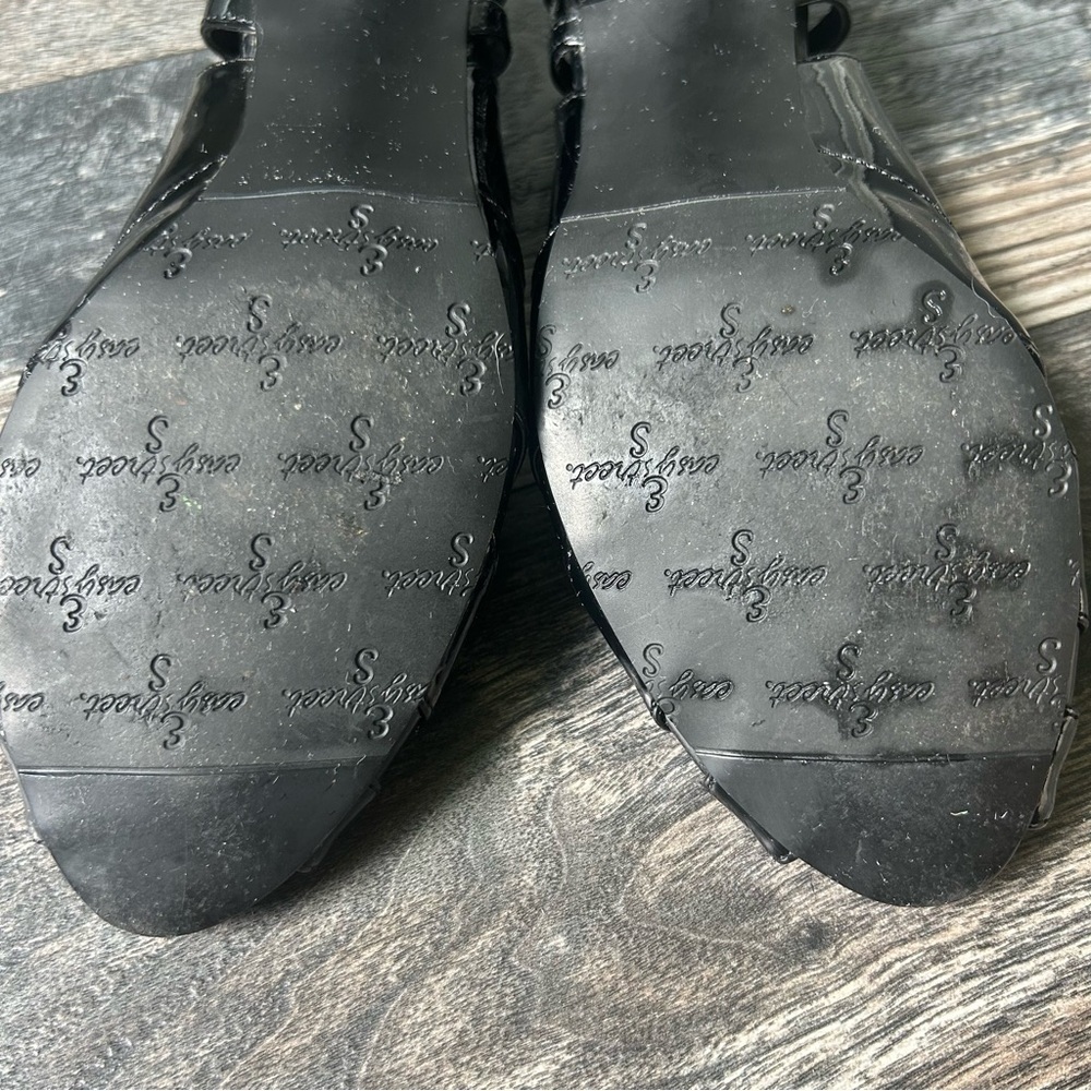 Easy Street Women's Black Patent Peep Toe Heels Shoes Size 6.5 - Picture 6 of 9